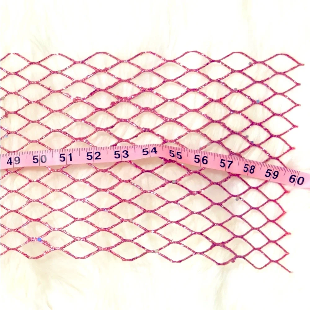 Hot Pink Glitter & Sequins Mesh Roll for Mermaid Party Theme, Decorating, Crafts